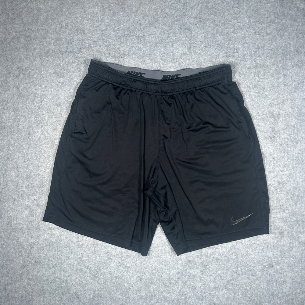 Nike Shorts Mens Large Black Dri-Fit Training Athletic Gym Running 371333-010